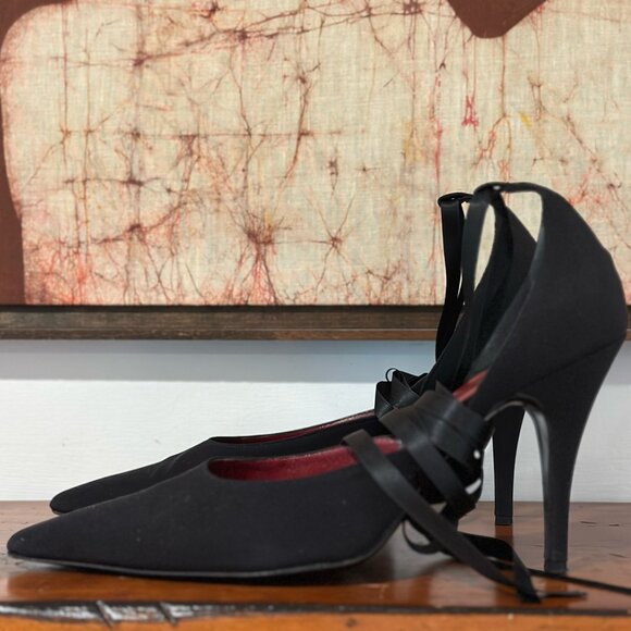 YSL Vintage Heels with Ankle Strap - Picture 3 of 6